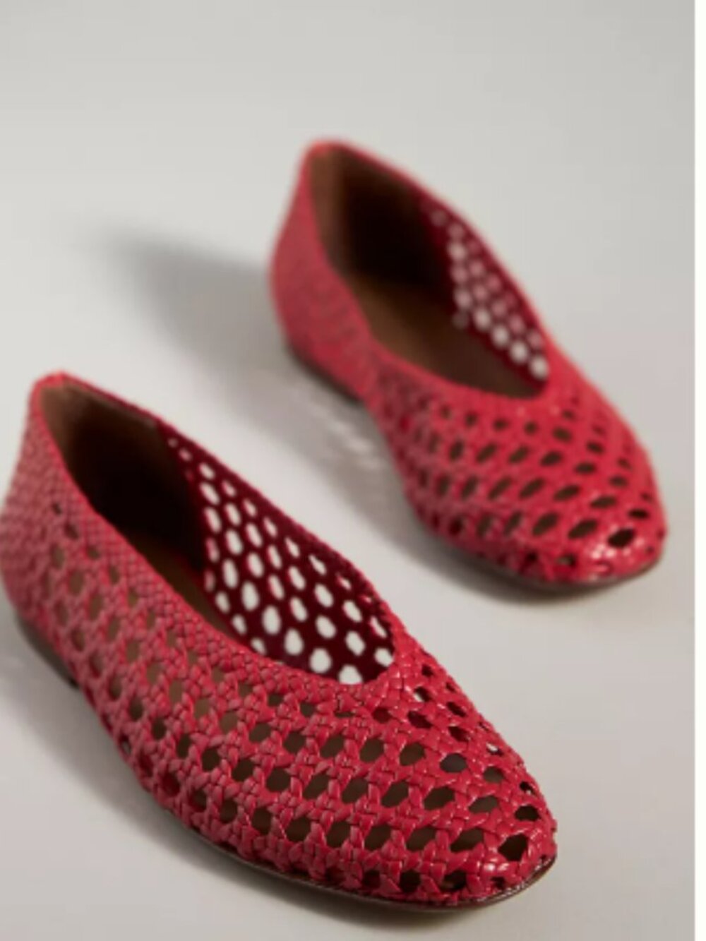 Anonymous Copenhagen Flats Sessi 10 hand-braided Woven Red Shoes Sz US 10 - Picture 2 of 8
